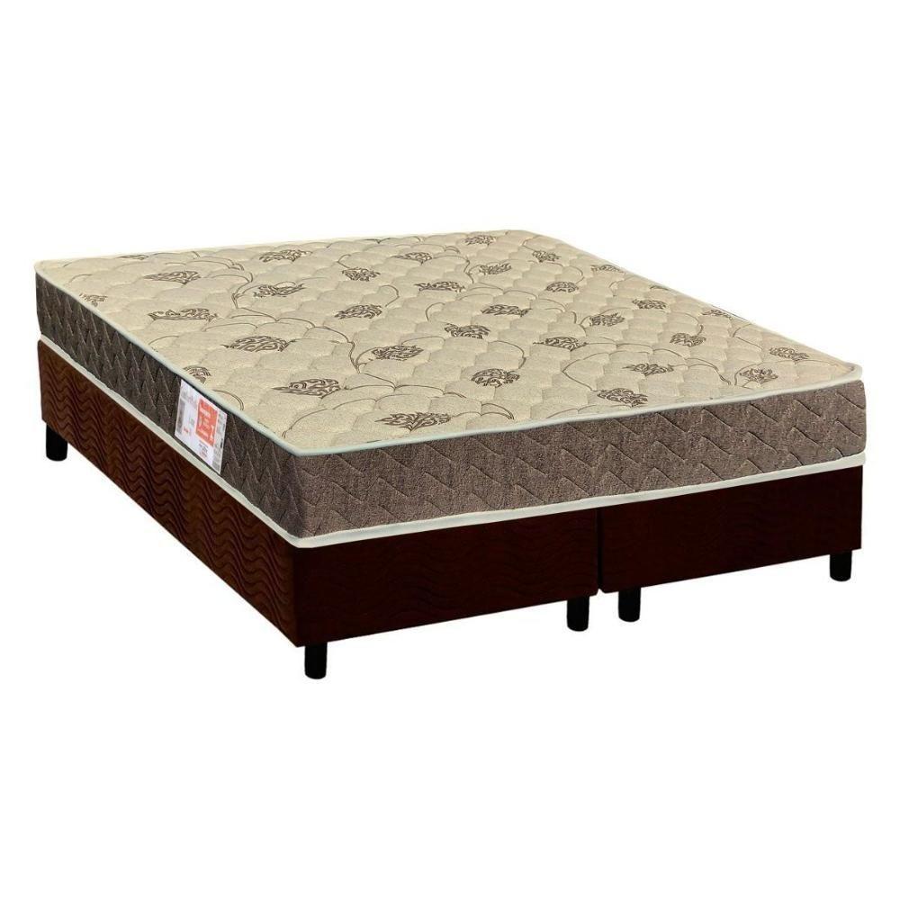 Cama Box Queen: Colchão Espuma Orthoflex D33 Comfortpedic Line + Base CRC Suede Brown(158x198) - 1