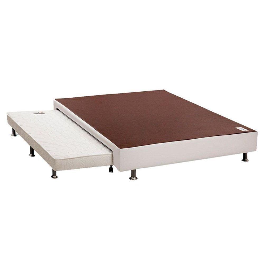 Cama Box c/Auxiliar Solteiro: Colchão Paropas MasterPocket Esplêndido Bordô + Base CRC Courano Branco(88x188) - 5
