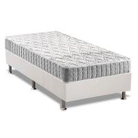 Cama Box Solteiro: Colchão Espuma D33 Anjos Orthosono + Base CRC Courano White(88x188) - 1