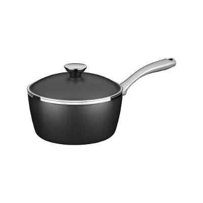 Panela Tramontina Lyon Em Aluminio Forjado Com Revestimento Interno Antiaderente Starflon T5 Com Tampa Preta 20 Cm 2,8 L