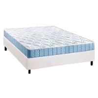 Cama Box Casal: Colchão Espuma Anjos Querubim + Base CRC Courano White(138x188) - 1