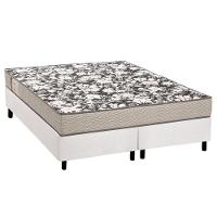 Cama Box Queen: Colchão Espuma Ortobom Physical Ultra Resistente + Base CRC Courano White(158x198) - 1