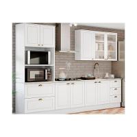 Cozinha Modulada Henn Americana 5pçs (Torre Quente Aéreo 2 Balcões Tampo P/ Cooktop) Cz267 Branco - 1