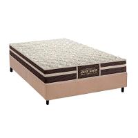 Cama Box Casal: Colchão Ortopédico Probel Guarda Costas Extra Firme + Base CRC Suede Clean(138x188) - 1