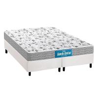 Cama Box Queen: Colchão Espuma Probel D45/EP Guarda Costas Próextreme Double Face + Base CRC Courano White(158x198) - 1