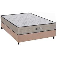 Cama Box Casal: Colchão Espuma Orthoflex D33 Milão + Base CRC Suede Clean(138x188) - 1