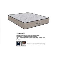 Cama Box Casal: Colchão Espuma Orthoflex D33 Milão + Base CRC Suede Clean(138x188)