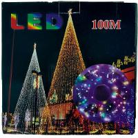 Pisca Varal Cordão Decorativo Com Leds Azul Redondo 100m - 6