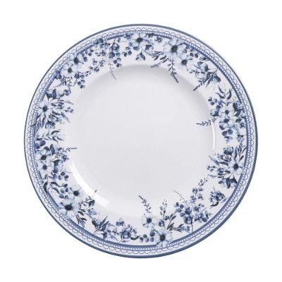 Prato Raso Tramontina Azzura Em Porcelana Decorada 28 Cm Tramontina