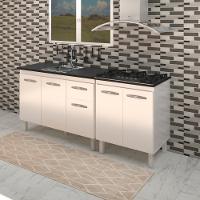 Balcao Pia 120cm E Cooktop 5 Bocas Mobbs Branco - 6