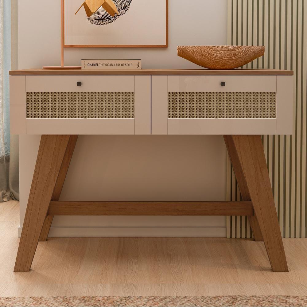 Aparador 2 Portas 110 Cm Sala Estar 4674 Cinamomo Off White Arly Cinamomo Off White - 2