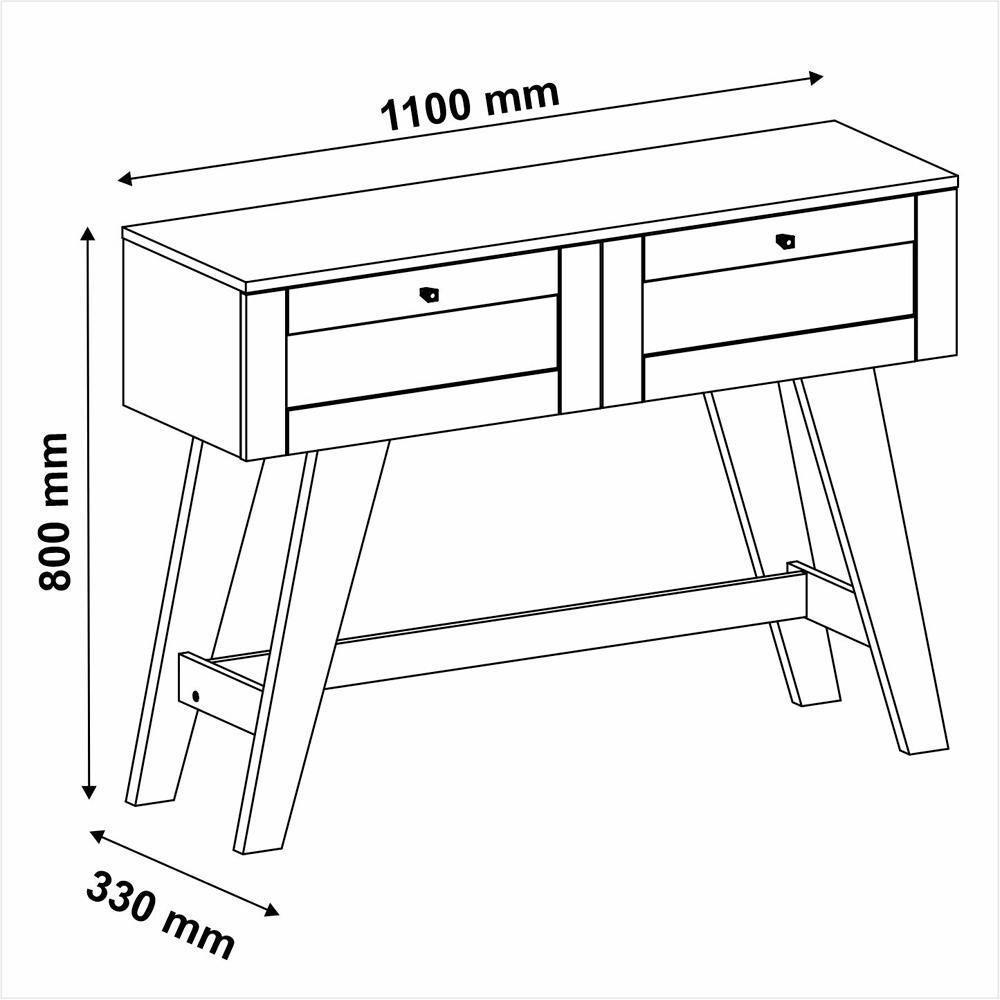Aparador 2 Portas 110 Cm Sala Estar 4674 Cinamomo Off White Arly Cinamomo Off White - 3