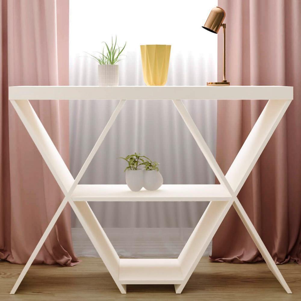 Aparador Sala Estar Com Nichos 110 Cm 4152 Off White Arly Off White - 2