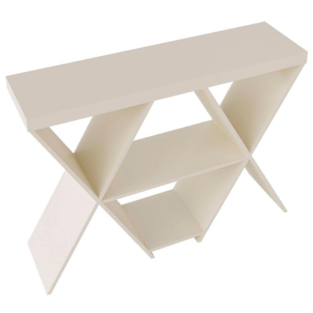 Aparador Sala Estar Com Nichos 110 Cm 4152 Off White Arly Off White - 4