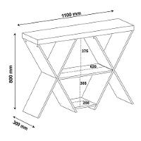 Aparador Sala Estar Com Nichos 110 Cm 4152 Off White Arly Off White - 3