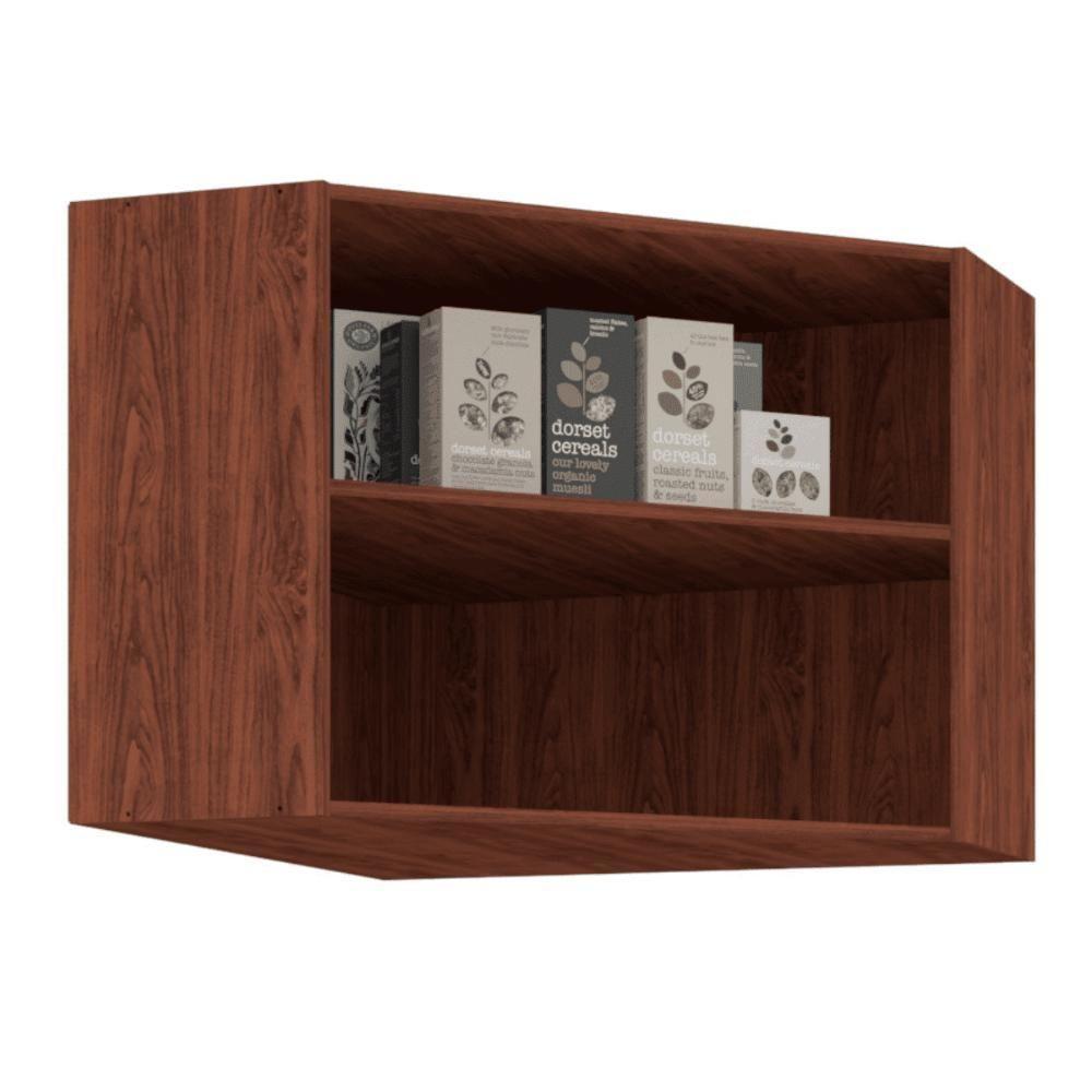 Armário Para Canto Obliquo Ametista Nogueira Off White - 4