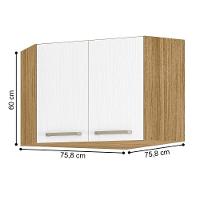 Armário Para Canto Obliquo Ametista Freijó Supremo - 3