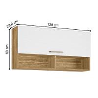 Armário C/ Basculante 120 Cm Ametista Freijó Supremo - 3