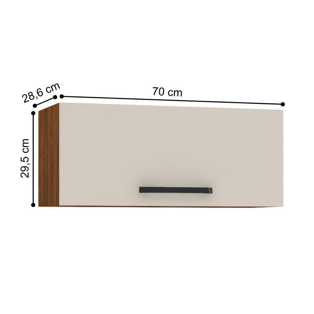 Armário Refrigerador 700 Ametista Nogueira Off White - 3