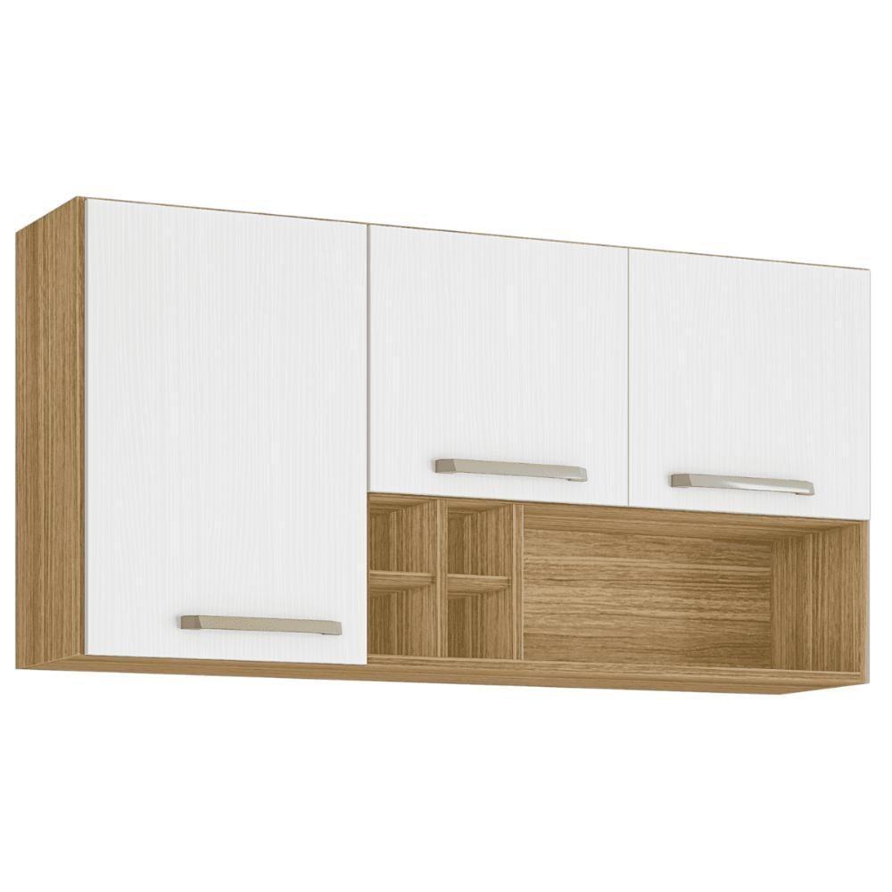 Armário Susp. 3 Portas 4 Gaveteiros 1,20 Ametista Freijó Supremo - 3