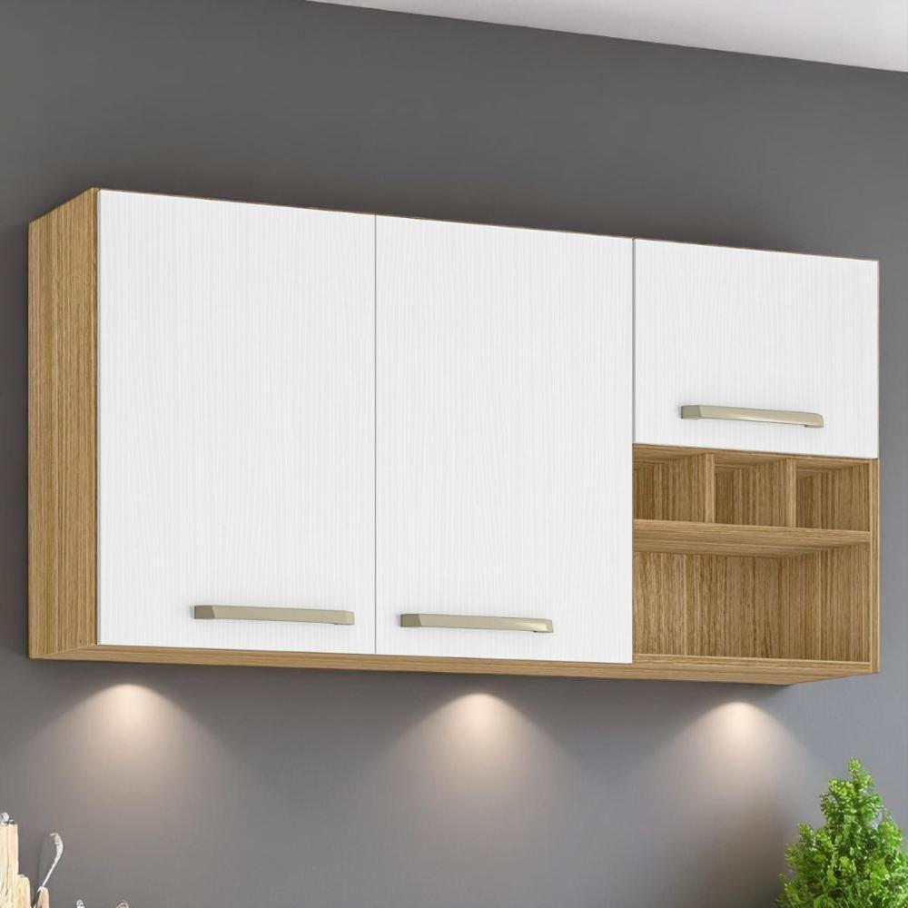 Armário Susp. 3 Portas 3 Gaveteiros 1,20 Ametista Freijó Supremo - 1