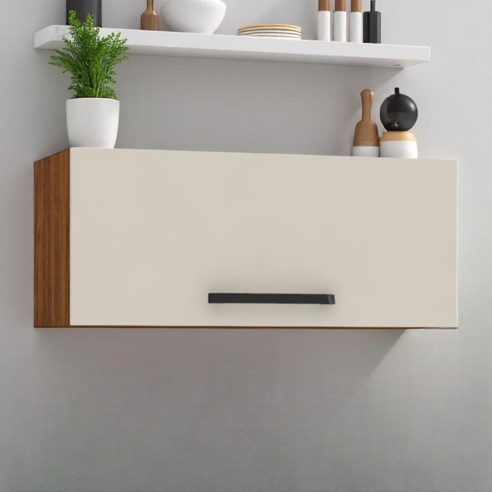 Armário Refrigerador 700 Lapis Nogueira Off White - 1