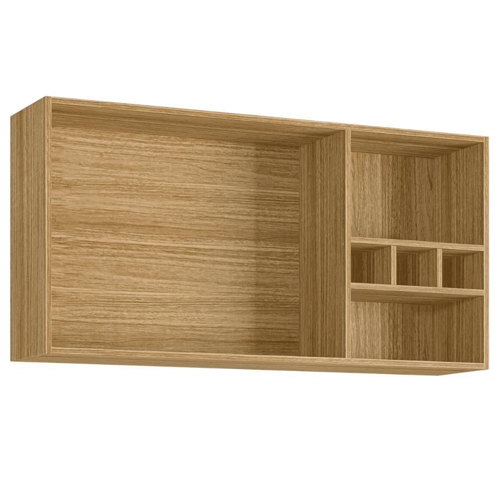 Armário Susp. 3 Portas 3 Gaveteiros 1,20 Ametista Freijó Gris - 4