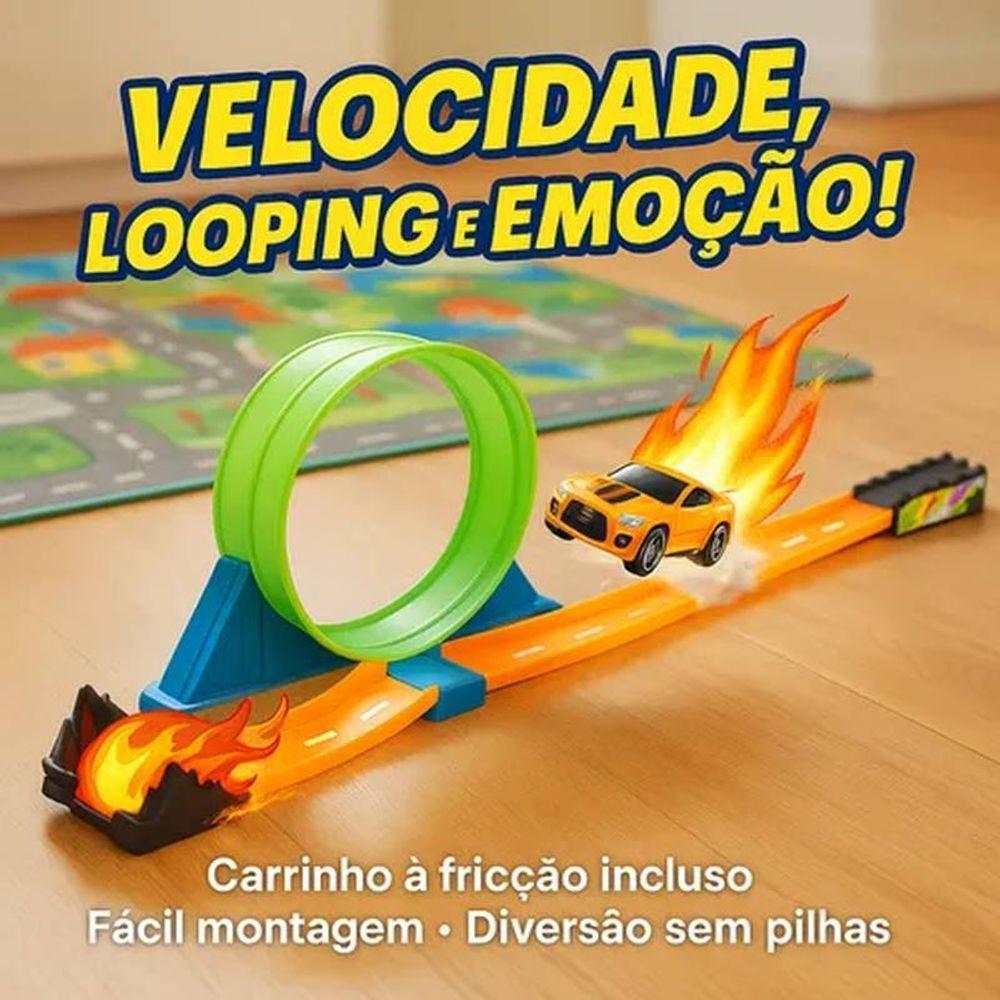 Pista De Corrida Com Looping 360º Carrinho De Fricção - 3