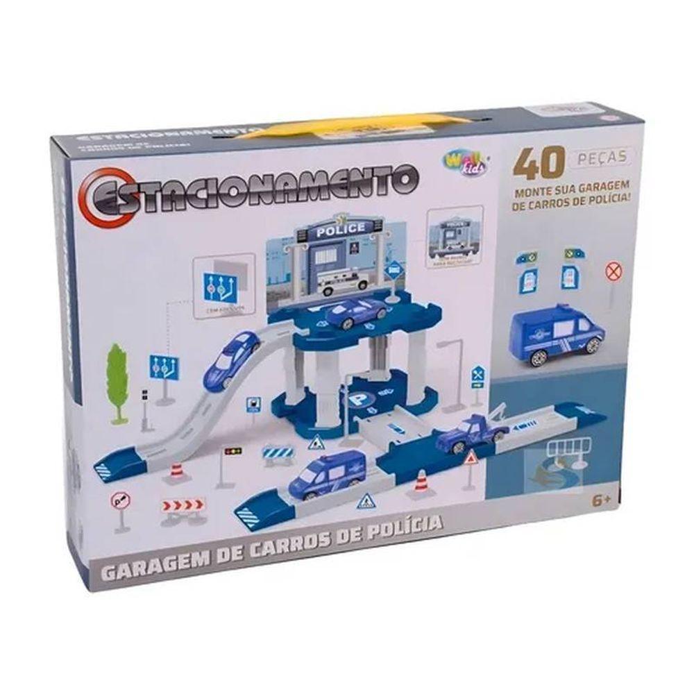 Pista Com Estacionamento De Brinquedo Policial Com 40 Peças - 4