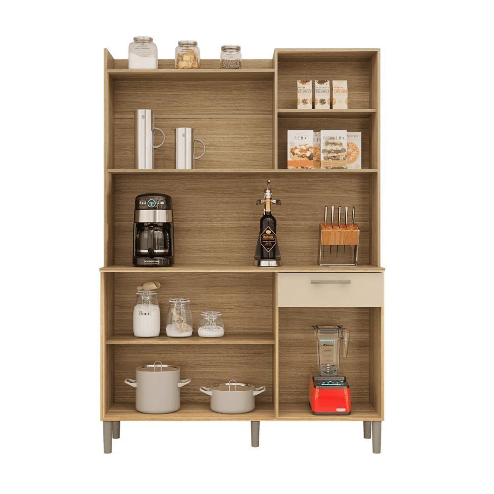 Conjunto Cozinha C/ Portas E Gavetas Verona Freijó / Vanilla - 4