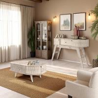 Conjunto Estoril E Mesa De Centro Indianapolis Calacata/off-white - 1