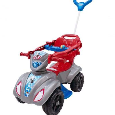 Quadriciclo Infantil Baby Colorido Haste Guia Apoio Bolsa