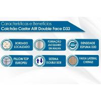 Cama Box Casal: Colchão Espuma D33 Castor Black e White Double Face + Base CRC Suede Black(138x188) - 5