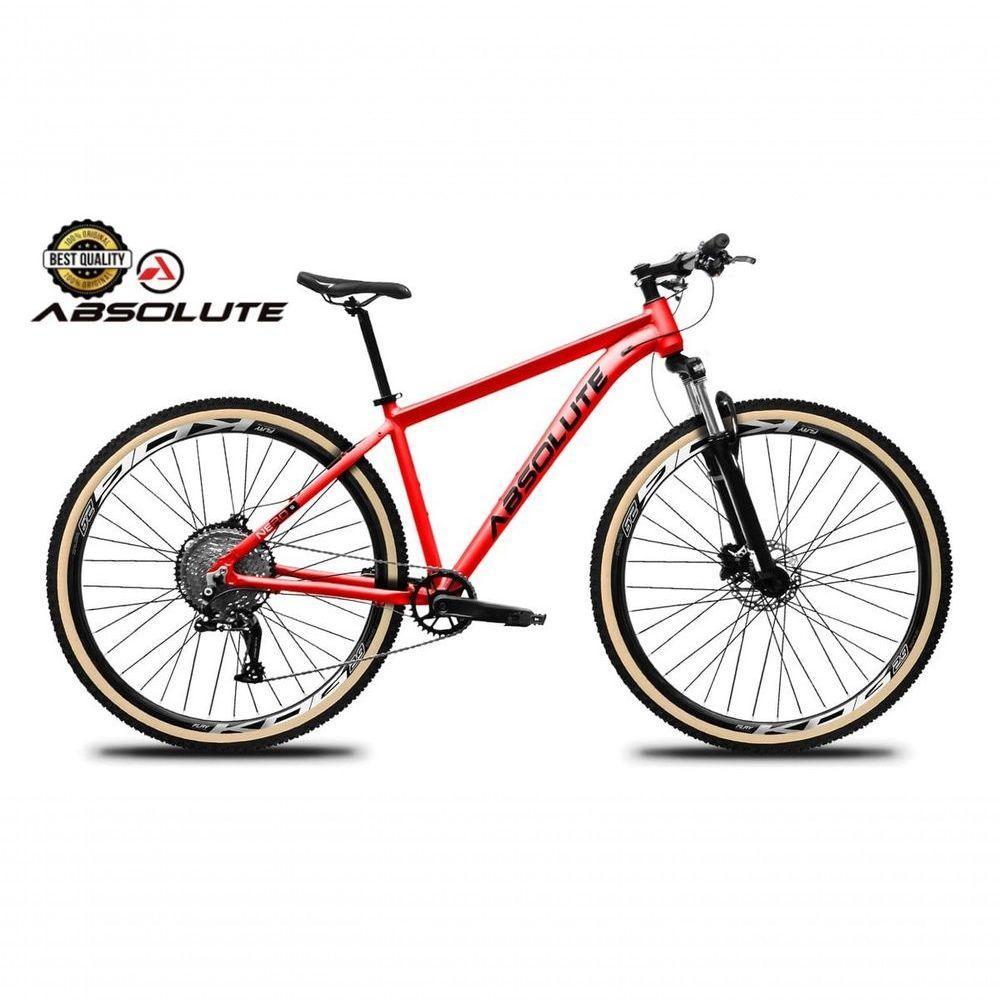 Bicicleta Aro 29 Nero 5 Peças Inteira Absolute 12v Garfo Trava Remota K7 Pneu Faixa Freio Hidráulico. Vermelho Tam.21 - 1