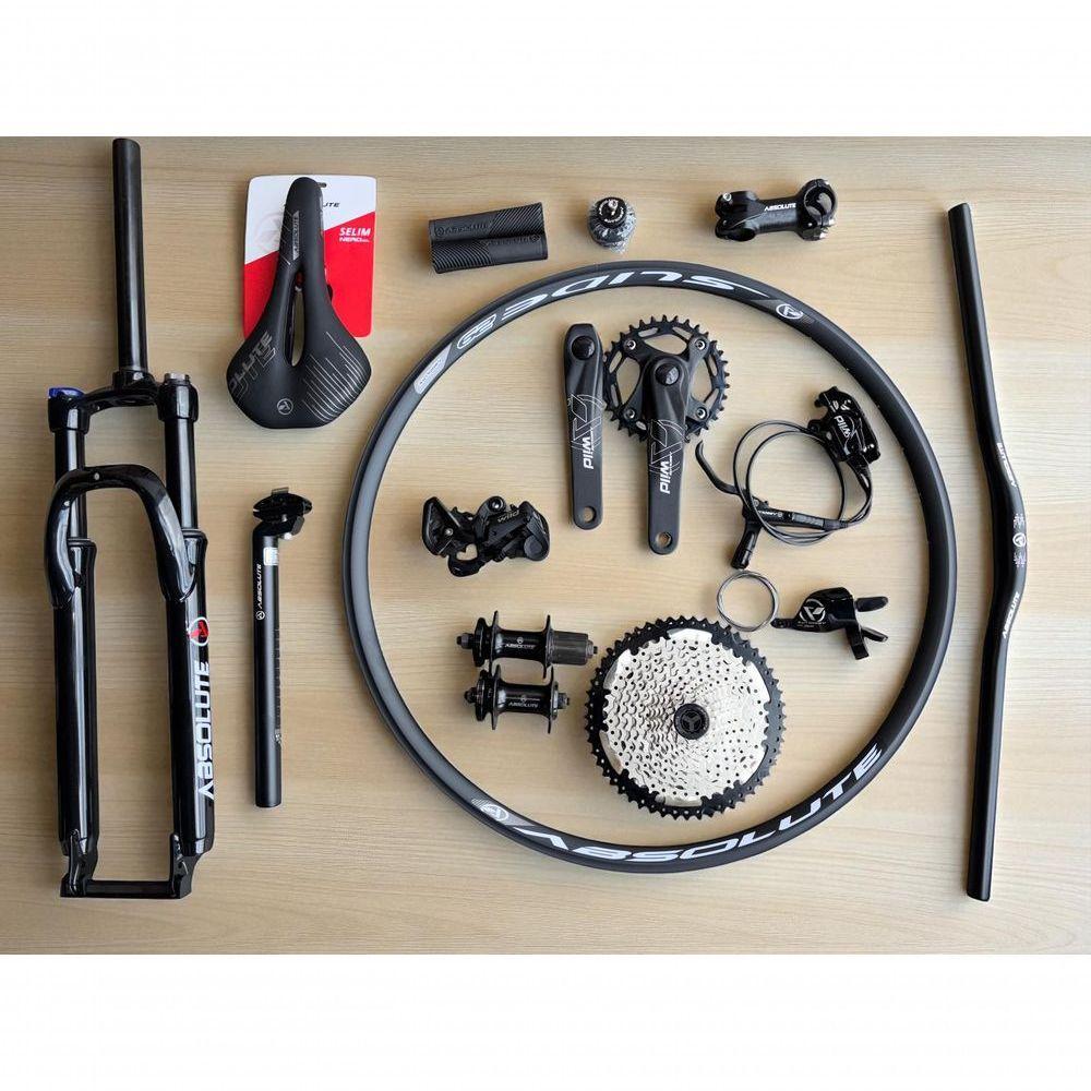 Bicicleta Aro 29 Nero 5 Peças Inteira Absolute 12v Garfo Trava Remota K7 Pneu Faixa Freio Hidráulico. Vermelho Tam.21 - 2