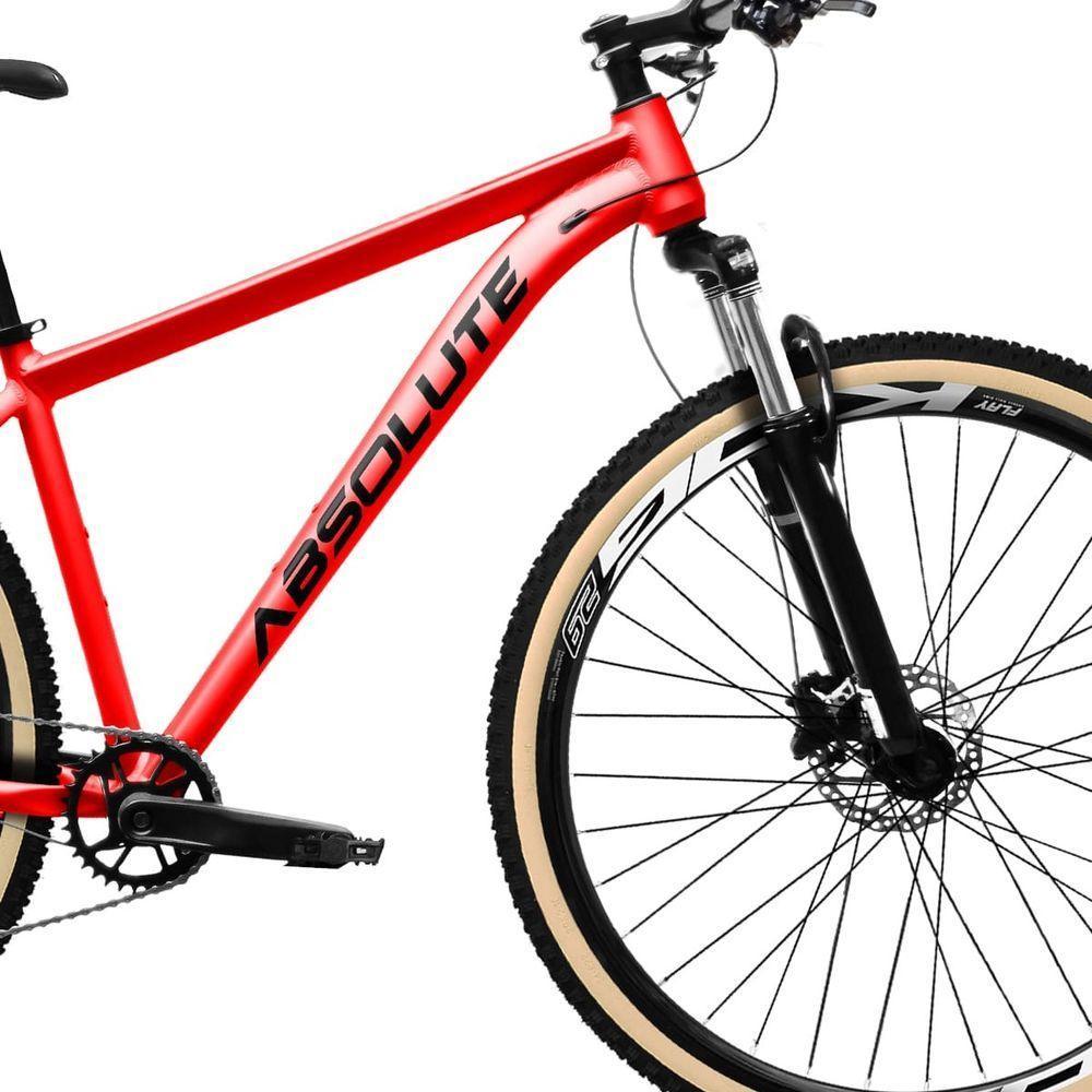 Bicicleta Aro 29 Nero 5 Peças Inteira Absolute 12v Garfo Trava Remota K7 Pneu Faixa Freio Hidráulico. Vermelho Tam.21 - 5