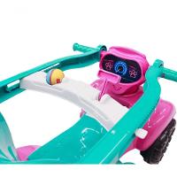 Quadriciclo Infantil Dog Rosa Pedal Haste Guia Proteção - 3