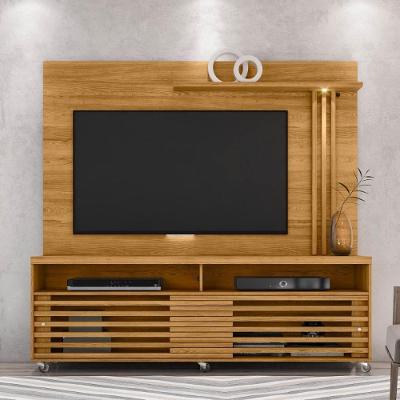 Composição Frizz Com Painel E Rack C/ Rodizios Cumaru