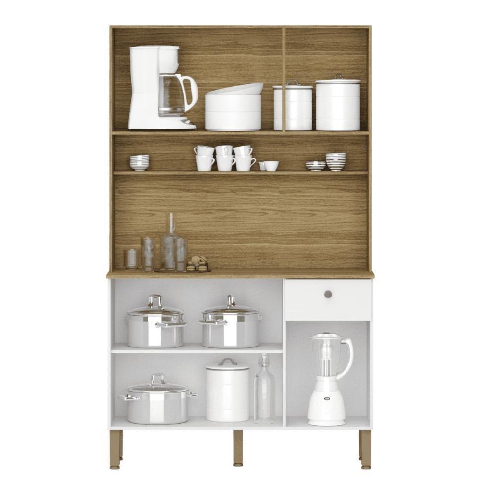 Cozinha C/ Portas E Gavetas Style Freijó / Supremo / Ripado - 4