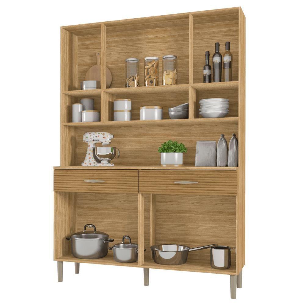 Kit Cozinha 8 Portas E Gavetas Golden Freijó / Supremo / Ripado - 4