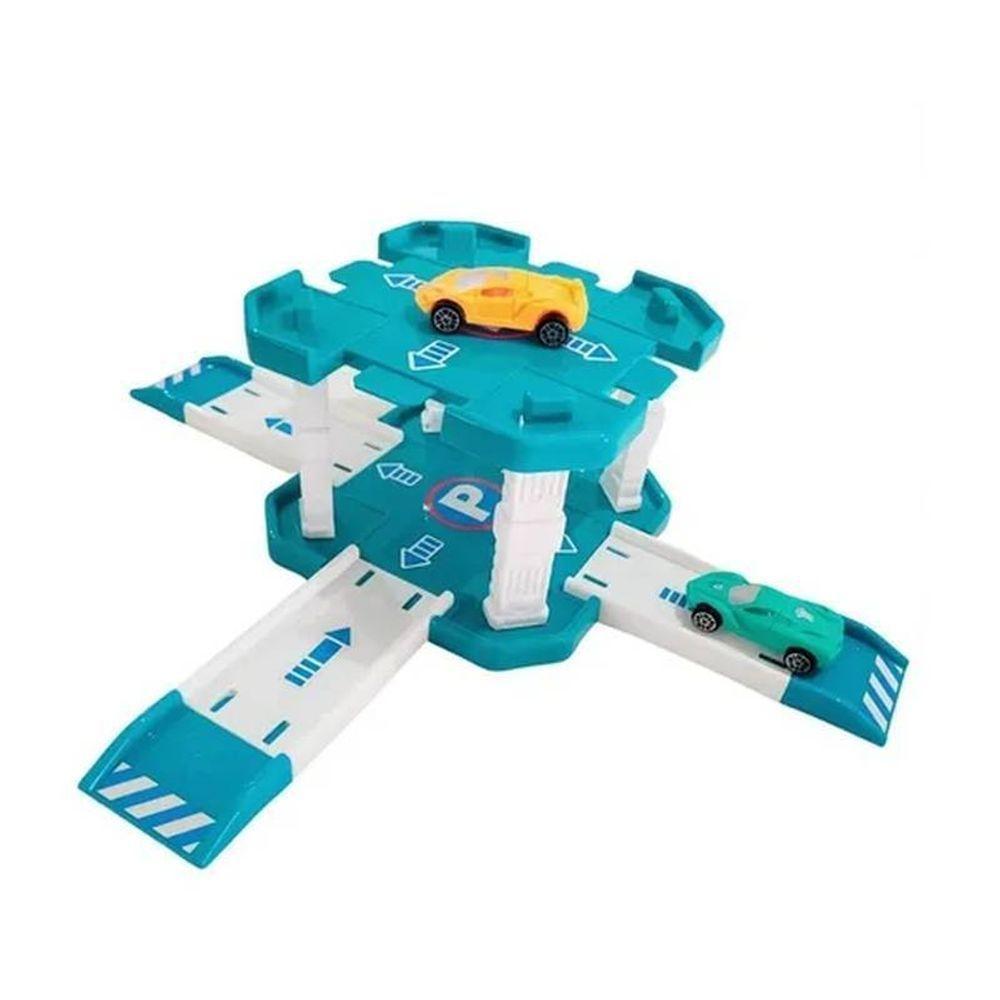 Pista Com Estacionamento De Brinquedo Garagem Com 40 Peças - 4