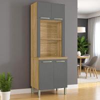 Paneleiro Duplo Forno Sem Gaveteiro Ametista Freijó Gris - 1