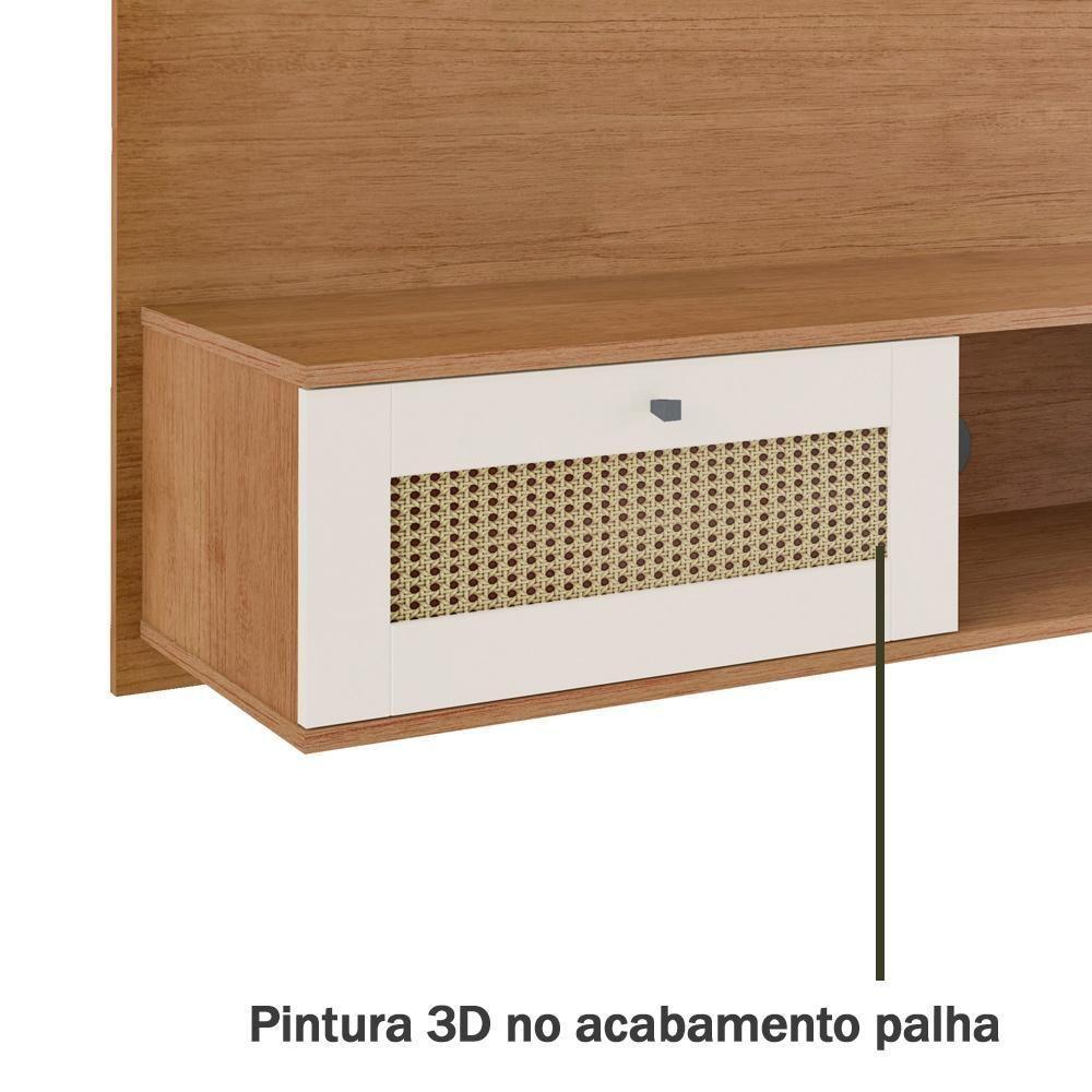 Painel Suspenso Tv 72 Pol 160 Cm 4671 Arly Cinamomo Off White - 2