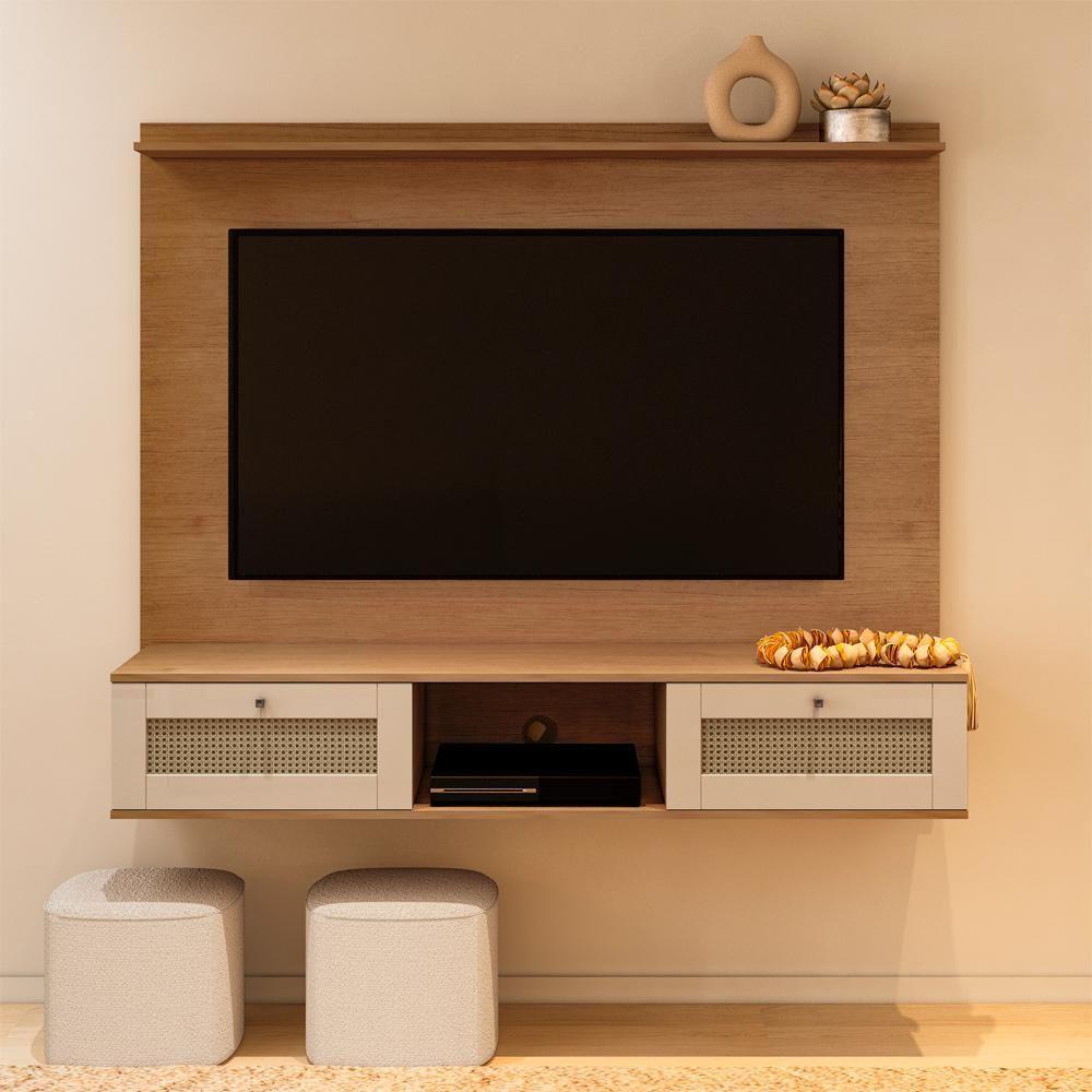 Painel Suspenso Tv 72 Pol 160 Cm 4671 Arly Cinamomo Off White - 8