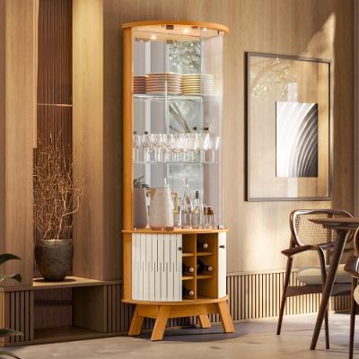 Cristaleira Marina Com Vidro Temperado Cinamomo/off-white