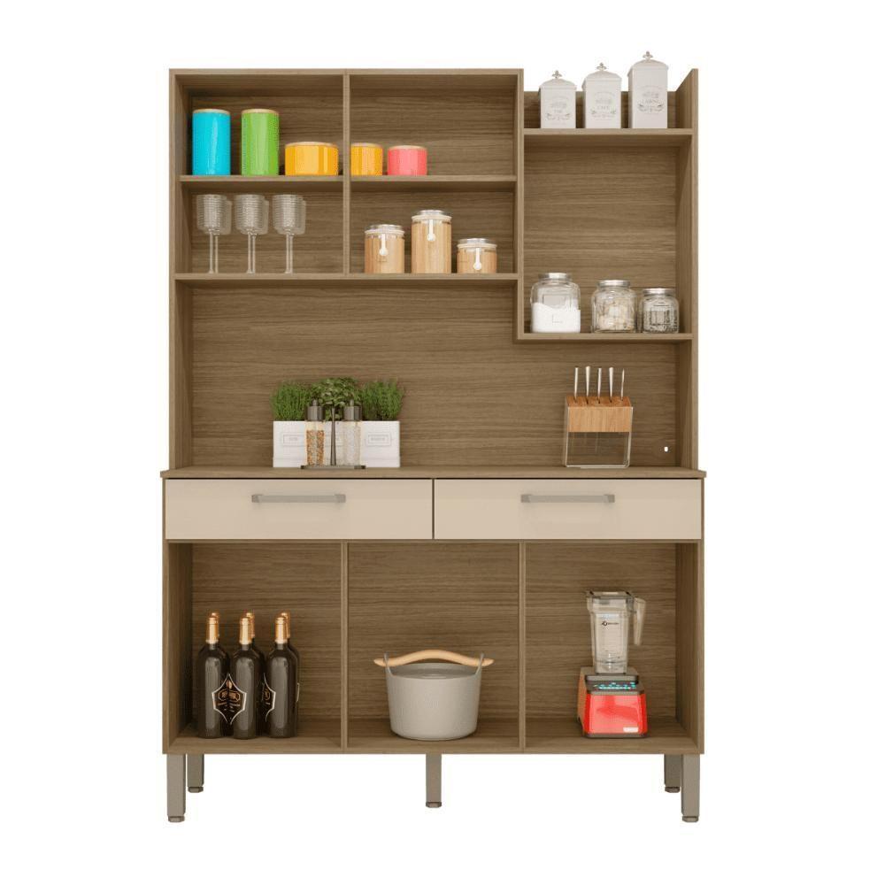 Conjunto Cozinha 6 Portas E Gavetas Torino Freijó / Vanilla - 4