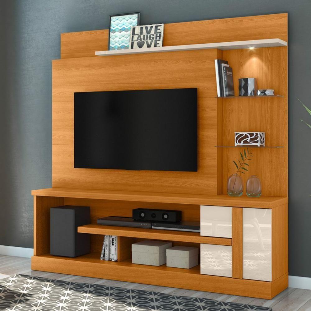 Home Theater Alan Com Nichos Cinamomo/off-white - 1