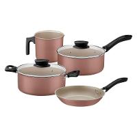 Jogo De Panelas Tramontina Linz Em Alumínio Antiaderente Starflon Max Mocaccino 4 Peças Tramontina - 1