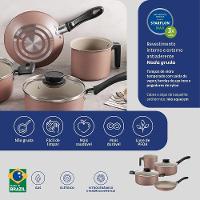 Jogo De Panelas Tramontina Linz Em Alumínio Antiaderente Starflon Max Mocaccino 4 Peças Tramontina - 5