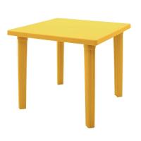 Mesa Tramontina Sancho 80X80cm Em Polipropileno Amarelo - 1